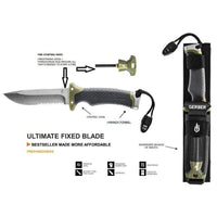 Gerber Ultimate Serrated Fixed Blade Survival Knife,EQUIPMENTTOOLSKNIFE FXBL,GERBER,Gear Up For Outdoors,