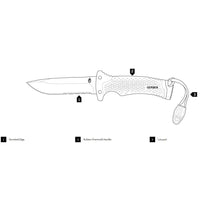 Gerber Ultimate Serrated Fixed Blade Survival Knife,EQUIPMENTTOOLSKNIFE FXBL,GERBER,Gear Up For Outdoors,