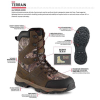 Irish Setter Mens TERRAIN 1200G Waterprooof 10 inch Outdoor Boot,MENSFOOTWEARHUNTING,IRISH SETTER,Gear Up For Outdoors,