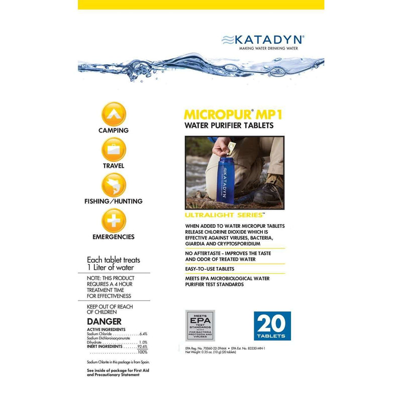 Katadyn Micropur Purification Tablets,EQUIPMENTHYDRATIONWAT TRTMNT,KATADYN,Gear Up For Outdoors,