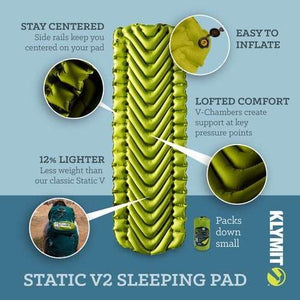 Klymit Static V2 Ultralight Sleeping Pad,EQUIPMENTSLEEPINGMATTS AIR,KLYMIT,Gear Up For Outdoors,