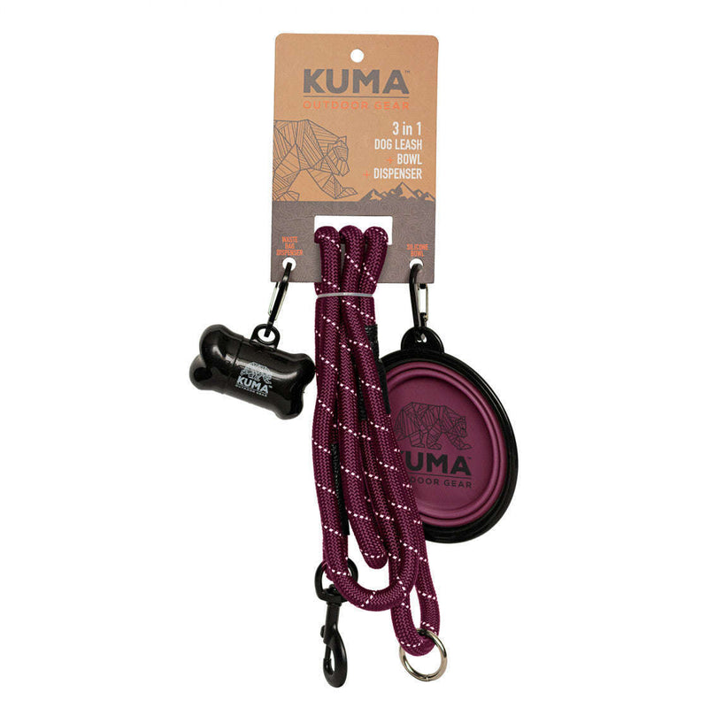 Kuma 3-In-1 Dog Leash, Bowl & Dispenser,EQUIPMENTTOOLSPET ACCESSORIES,KUMA,Gear Up For Outdoors,