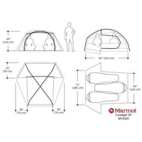 Marmot Limelight 3 Person Tent (3 Person/3 Season) Footprint Included Updated,EQUIPMENTTENTS3 PERSON,MARMOT,Gear Up For Outdoors,