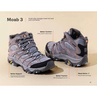 Merrell Mens Moab 3 Mid Waterproof Hiking Boot Regular & Wide Width,MENSFOOTBOOTHIKINGMID,MERRELL,Gear Up For Outdoors,