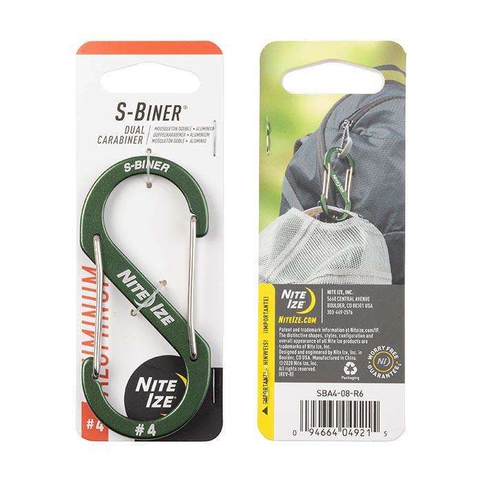 Nite Ize S-Biner Dual Carabiner #4 Aluminum,EQUIPMENTMAINTAINFASTNERS,NITEIZE,Gear Up For Outdoors,