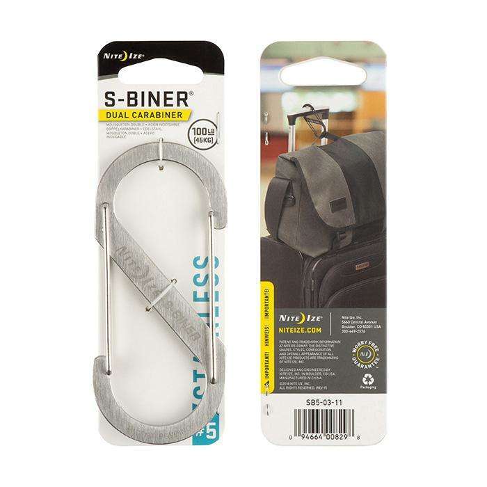 Nite Ize S-Biner Dual Carabiner #5 Stainless Steel,EQUIPMENTMAINTAINFASTNERS,NITEIZE,Gear Up For Outdoors,