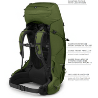 Osprey Mens Aether 65L Backpack,EQUIPMENTPACKSUP TO 90L,OSPREY PACKS,Gear Up For Outdoors,