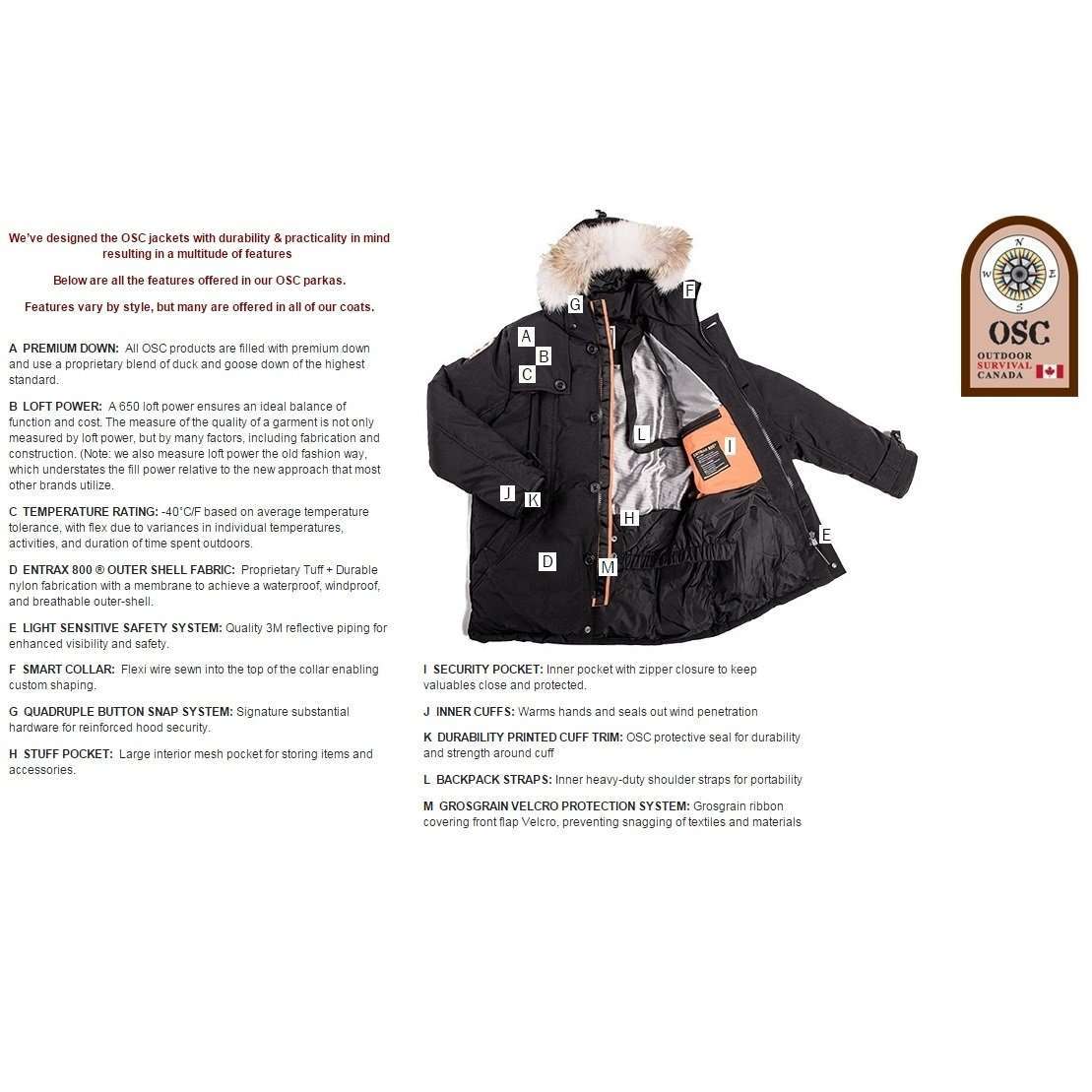 Outdoor Survival Canada Mens Atka Parka