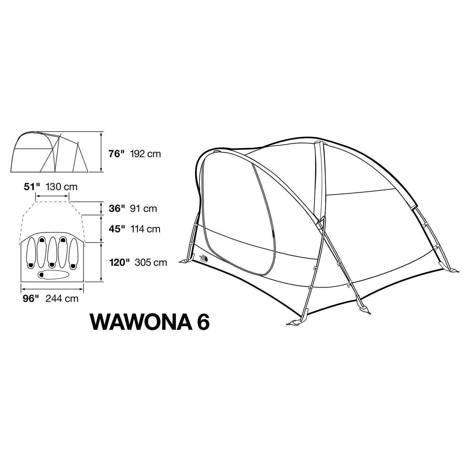 The North Face Wawona 6P Tent 6 Person 3 Season Updated Gear