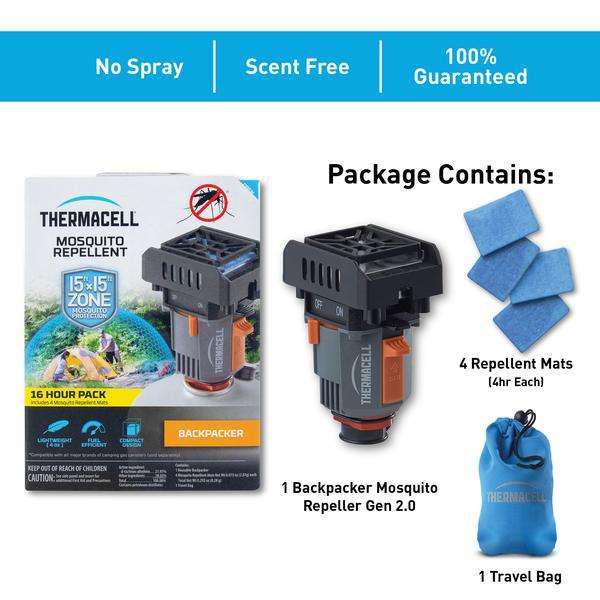 Thermacell Backpacker Mat-Only Refill - 24 Hours,EQUIPMENTPREVENTIONBUG STUFF,THERMACELL,Gear Up For Outdoors,