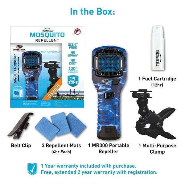 Thermacell MR300 Portable Mosquito Repeller - Fish Pack,EQUIPMENTPREVENTIONBUG STUFF,THERMACELL,Gear Up For Outdoors,