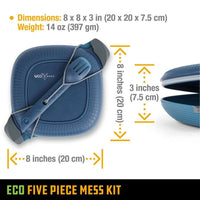 UCO ECO 5-Piece Mess Kit,EQUIPMENTCOOKINGTABLEWARE,UCO,Gear Up For Outdoors,