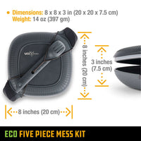 UCO ECO 5-Piece Mess Kit,EQUIPMENTCOOKINGTABLEWARE,UCO,Gear Up For Outdoors,