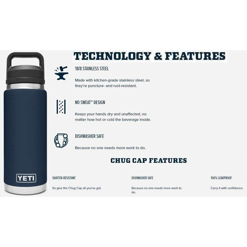 Yeti Rambler 26oz Bottle with Chug Cap,EQUIPMENTHYDRATIONWATBLT IMT,YETI,Gear Up For Outdoors,
