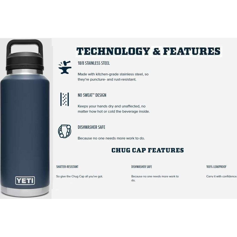 Yeti 46oz Bottle (1.36L) Charcoal with Chug Cap